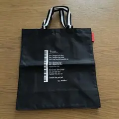 三越オリジナルトートバッグ、ピアノキー柄ブラックトートバッグ新品未使用