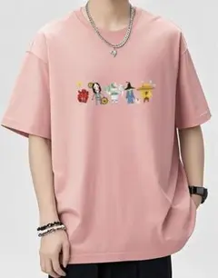 ウルトラ怪獣キャラクターTシャツ　新品未使用　XL LL 人気Tシャツ　ピンク色