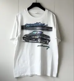 USA製 ビンテージ Tシャツ モーターT マスタング 車 L