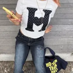 hth H dot Assortment cropped Tee