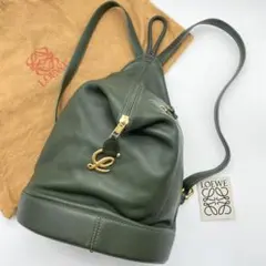 極美品✨極希少✨ロエベ アントン リュック グリーン ポーチ、保存袋付き