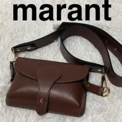 極美品marant本革レザー☆ショルダーバッグ☆ダークブラウン