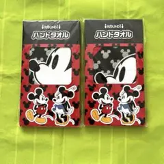 ミッキーマウス ハンドタオル 2枚セット