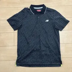 M new balance golf ポロシャツ ピクセルロゴ クールマックス