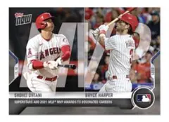 2021 topps now 大谷翔平　bryce harper mvp