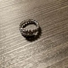 【104】新品 シルバー装飾リング フリーサイズ
