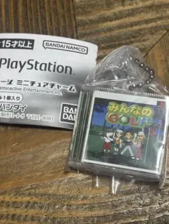 ゲームパッケージ ミニチュアチャーム playstation みんなのゴルフ