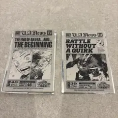 ヒロアカ 原画展 入場特典 タブロイド風ステッカー　beginning 緑谷