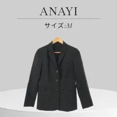 ANAYI アナイ テーラードジャケット レディース グレー M 日本製