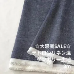 A7X/5790◆3m 感謝祭/テト麻混ダンガリー生地/アパレル