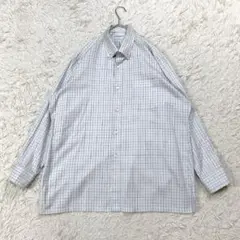 【美品】シャルべ 長袖 BD ボタンダウン シャツ ワイシャツ L チェック
