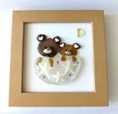 【141】シーグラスアート　もう寝なきゃ　おやすみなさ〜いZzz☆彡