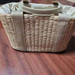 新品　coen テープかごバッグ ベージュ