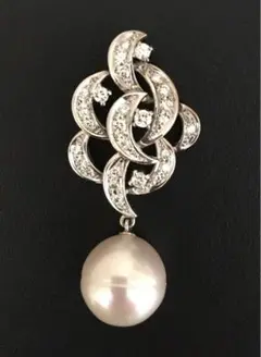 ミキモト パール ネックレス トップ MIKIMOTO ダイヤモンド