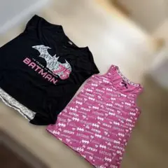 バットマン Tシャツ 160サイズ 黒・ピンク