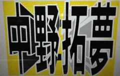 阪神タイガース 応援ボード プレート A4ラミネート入 1枚 中野選手