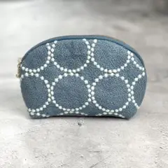 ⚮̈ミナペルホネン　シェルポーチ　tambourine blue