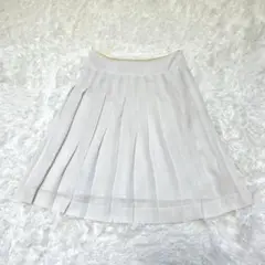 ELLE プリーツスカート 軽やか素材 イエローライン フェミニン×きれいめ