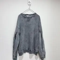 【H&M】長袖スウェット　腕スリットあり　Sサイズ　ブラック　古着デザイン