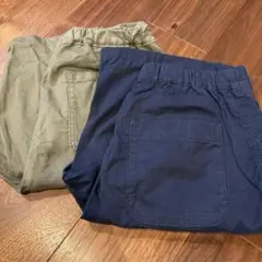 UNIQLO 半ズボン 160 ネイビー　カーキ