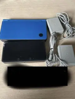 Nintendo DS LL ブルー 3DS ブラック 充電器2個