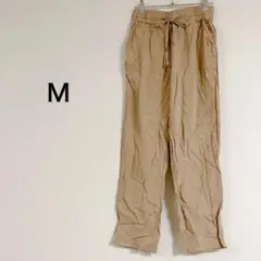 即購入OK✨ベージュ【Ｍ】カジュアルパンツ ワイドパンツ