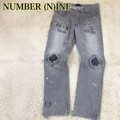 【希少】ナンバーナイン ペインターパンツ ヒッコリー ストライプ M相当 希少】ナンバーナイン ペインターパンツ ヒッコリー ストライプ