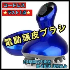 【⭐️大特価⭐️】電動 頭皮ブラシ 振動 防水 乾湿両用 青 疲れ目