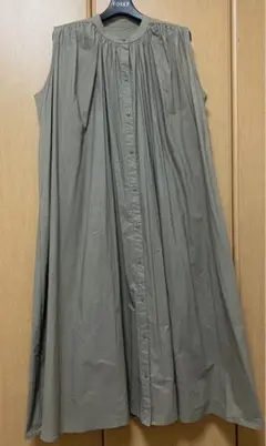 COCOON ノースリーブシャツワンピース コットン