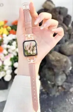 Apple Watch用　レザーバンド 画面保護ケースセット　Lamu's