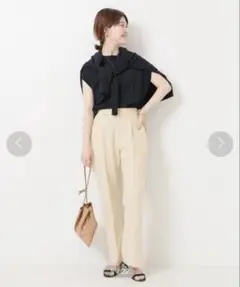 Spick & Span ドライタッチバックスリットストレートパンツ