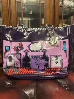 未使用 ANNA SUI 紫色 トートバッグ プール ジム 取扱紙あり