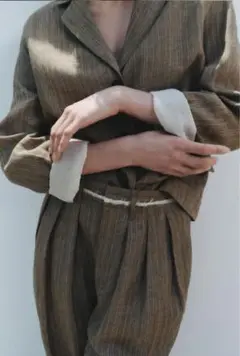 ZARA ダーツリネンパンツ　新品未使用