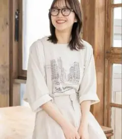niko and ... ニコアンド スーベニアワイドTシャツ