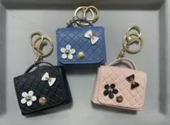 PU レザーバックチャーム　 ピンク　ブルー　ブラック　バラ可⭕️