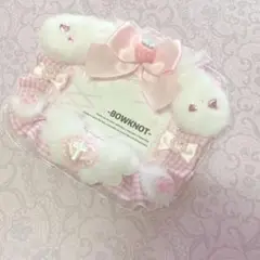 【セール】トレカケース　レースデコ　うさみみ　ピンク　天使