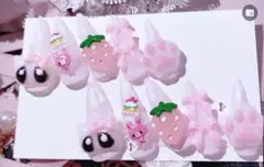 ネイルチップ ハンドメイド 量産型 地雷 平成女児