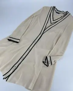 美品 /CHANEL /レーヨン ロングニットカーディガン ベスト セット/38
