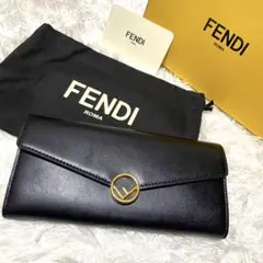 新品級✨ FENDI 長財布 コンチネンタル エフイズ ブラック カーフレザー