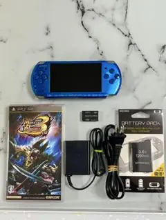 動作品。PSP3000 メタリックブルー。