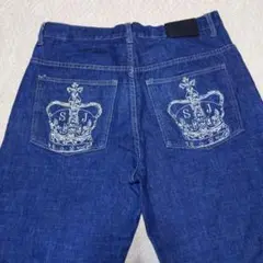 SEANJOHN　ショーンジョン　デニムパンツ　王冠刺繍　W36