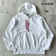 X-LARGE ドラゴンボールZ 人造人間18号 プルオーバーパーカー M 白