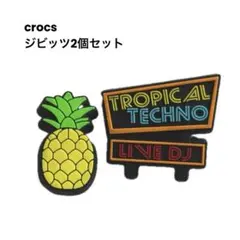 クロックス正規品 ジビッツ 2個セット パイナップル 南国 夏