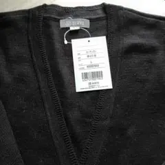 ブラック Vネック カーディガン Lサイズ
