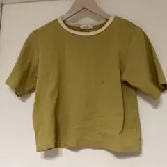 オリーブグリーン クルーネック Tシャツ L