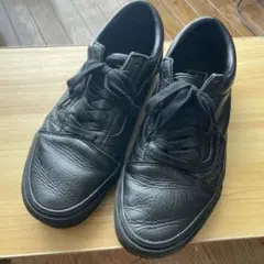 VANS OLD SKOOL スニーカー レザー オールブラック US正規品