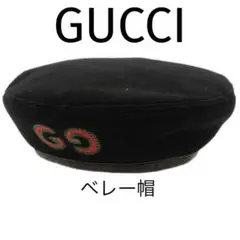 グッチ GUCCI ベレー帽 GGマーク Mサイズ 577862 グッチ GG ベレー帽 S アクリル×ポリエステル ブラック 577862