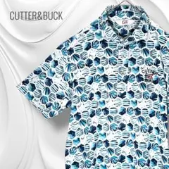CUTTER & BUCK カッターアンドバック 半袖ポロシャツ ハニカム柄 L