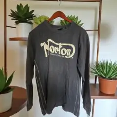 ノートン　 ロングスリーブTシャツ 長袖　ロゴ　ブラック　M