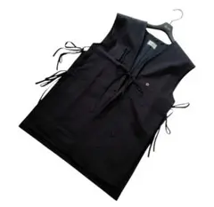 【HAKUJI】25SS Linen Weather Gillet　ブラック　Ｆ